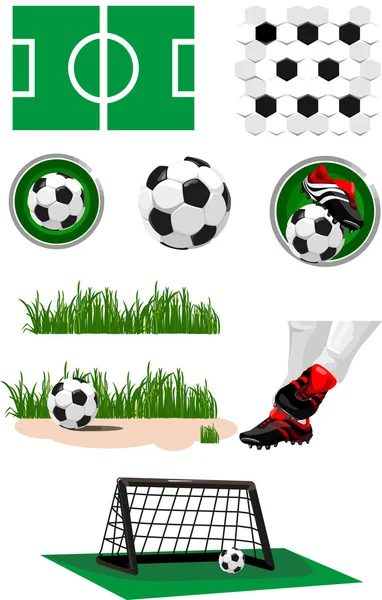 Fußballsammlung — Stockvektor