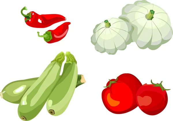 Set of vegetables — Stock Vector