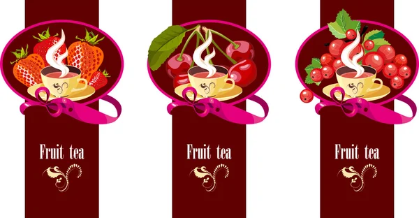 Thé aux fruits — Image vectorielle
