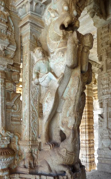 Detalle arquitectónico en el Templo de Vittala — Foto de Stock