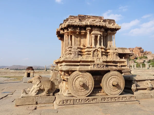 Carro di pietra al Tempio di Vittala — Foto Stock