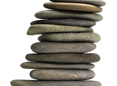 Stacked flat pebbles clipart