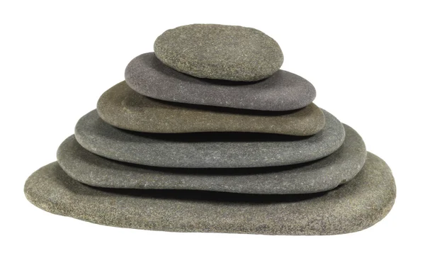Stacked flat pebbles — Stock Photo, Image
