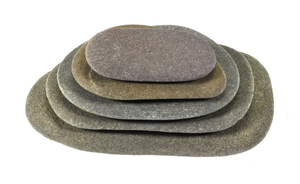 Stacked flat pebbles — Stock Photo, Image