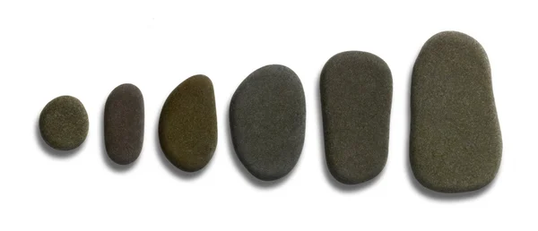 並べ替えられた平らな小石 — ストック写真