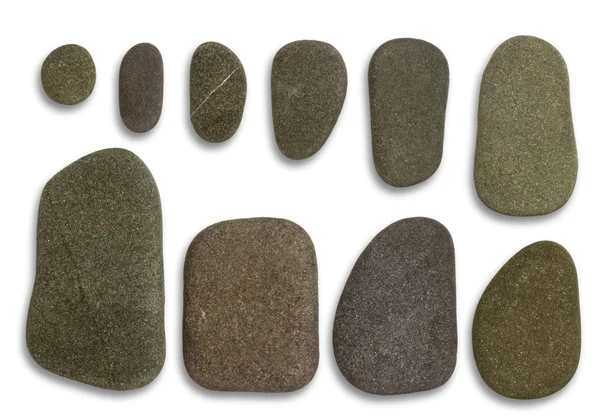 Flat pebbles arrangement — Stock Photo, Image