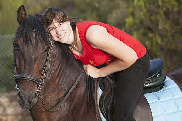 Horse and rider — Stock Photo, Image