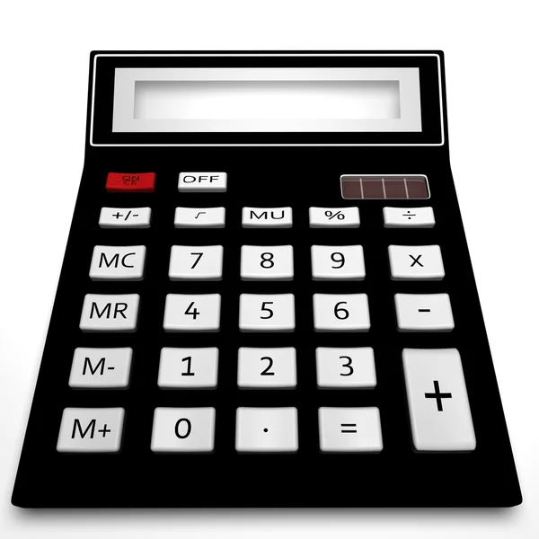 Kalkulatoren på hvit bakgrunn – stockfoto