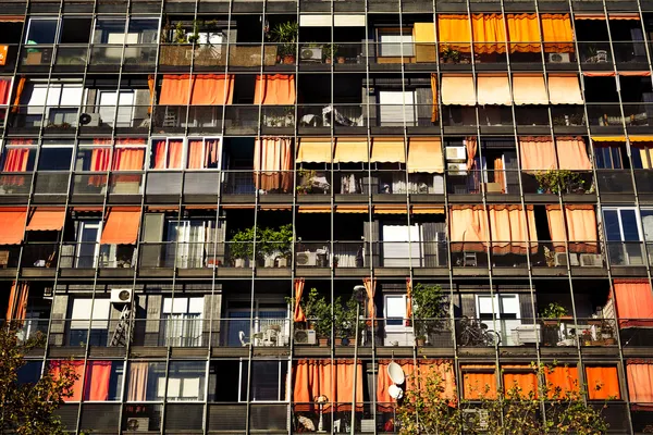 stock image Rows of balconies and windows