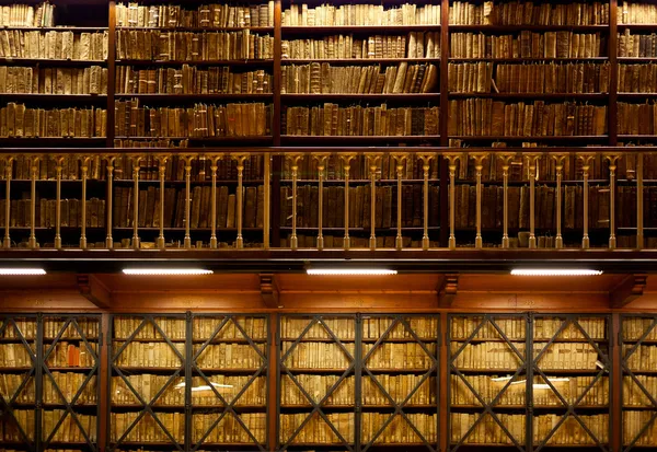 Estantes de libros en Biblioteca Imagen de archivo