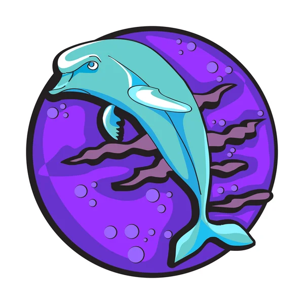 Dolphin clip art — Stock Photo, Image