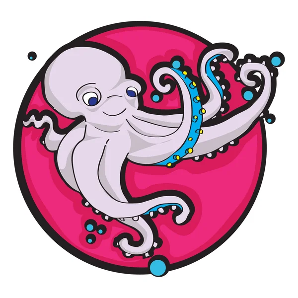 Octopus glinsterende clip art — Stockfoto