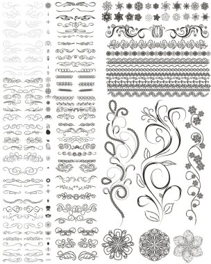 vector set of design elements clipart