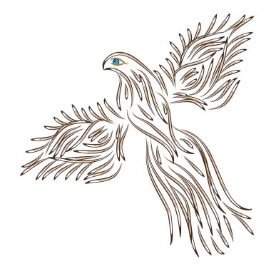 Decorative bird clipart