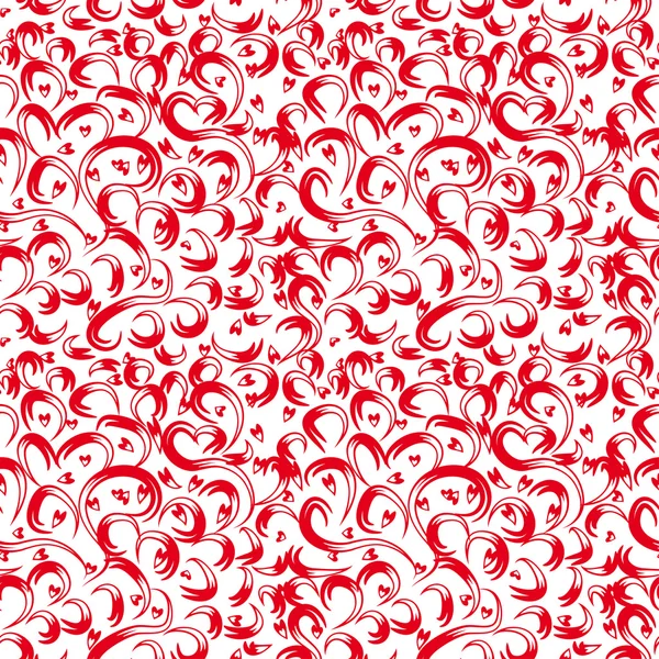 Abstrakt röd kärlek mönster — Stock vektor