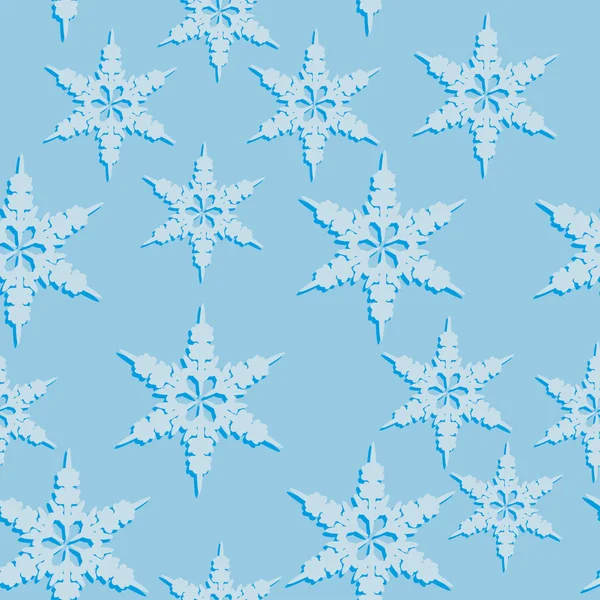 Padrão sem costura abstrato com flocos de neve de inverno — Vetor de Stock