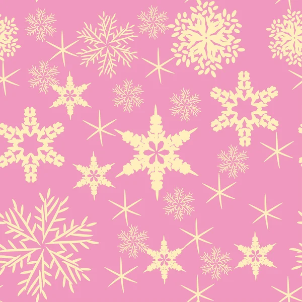 Vektor Hintergrund mit verschiedenen Schneeflocken. — Stockvektor