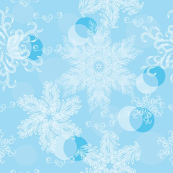 Sans couture avec flocons de neige — Image vectorielle