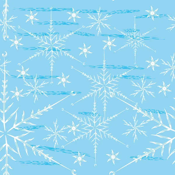 Saumaton lumihiutaleiden kanssa — vektorikuva
