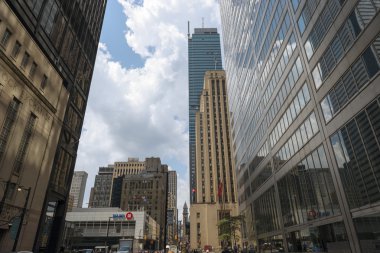 Toronto downtown skyscrapers on Bay Street clipart