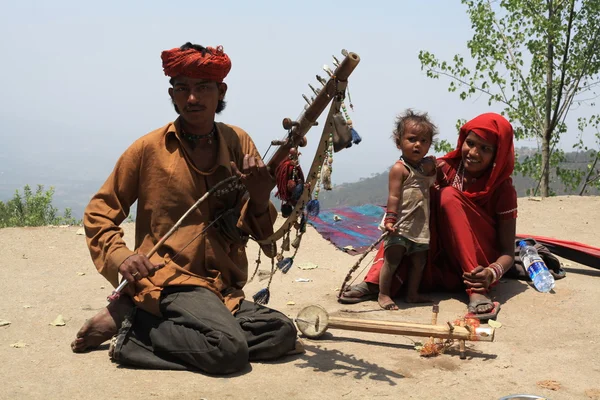 Уличные музыканты. Северная Индия — стоковое фото