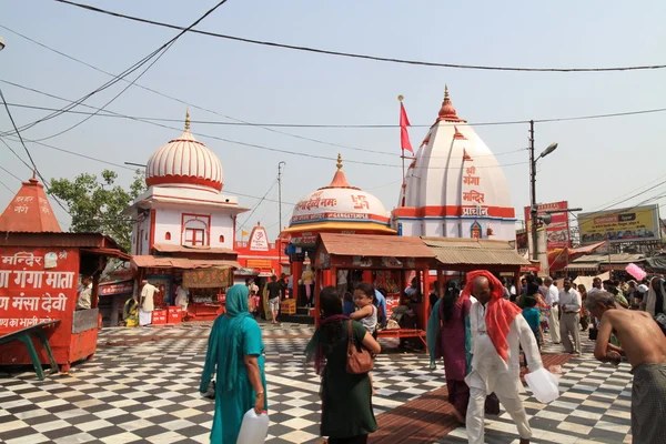 Town of Haridwar. Hindu temples. — Stock Photo, Image