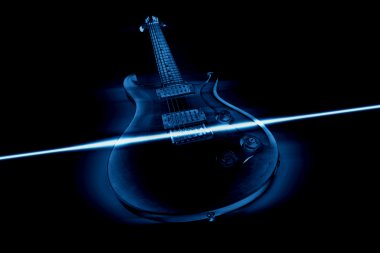 Electric guitar isolated on white background clipart