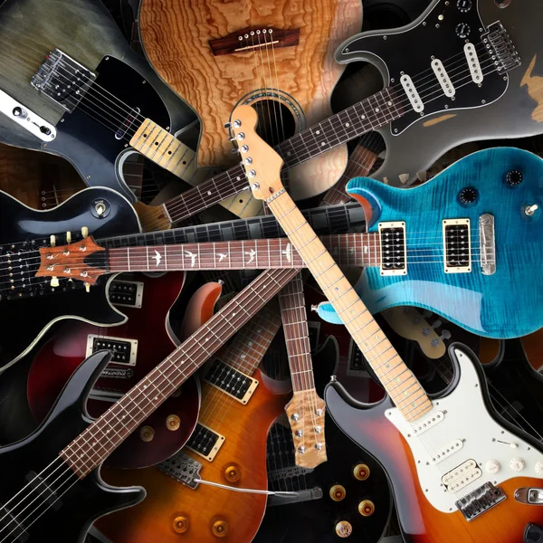 Guitarras elétricas fundo — Fotografia de Stock