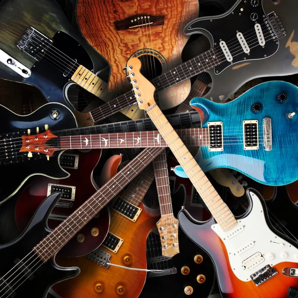 Fondo de guitarras eléctricas —  Fotos de Stock