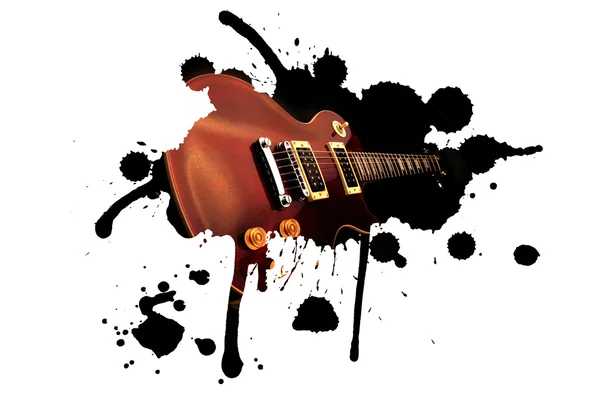 Salpicos de guitarra elétrica — Fotografia de Stock