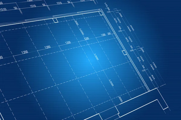 Blueprint background concept in blue color — 스톡 사진