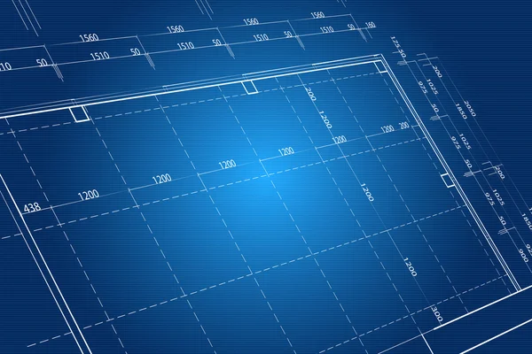 Blueprint background concept in blue color — Stock Photo, Image