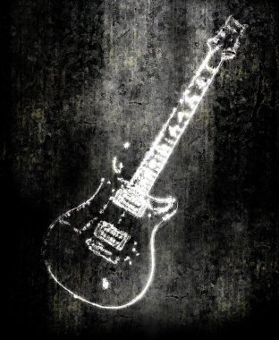 Electric guitar background clipart