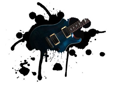 Electric guitar splash clipart