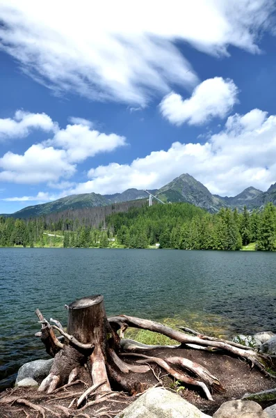 stock image Beautiful Lake in High Tatras - Strbske pleso