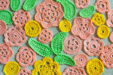 Crocheted flower clipart