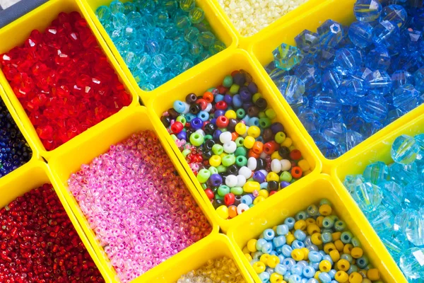Beads in boxes — Stock Photo, Image
