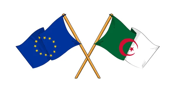 Європейському Союзі і Алжирі Альянсу та дружби — стокове фото