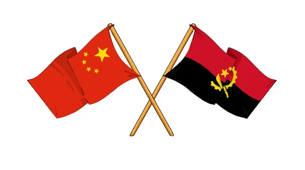 China and Angola alliance and friendship — Stock Photo, Image