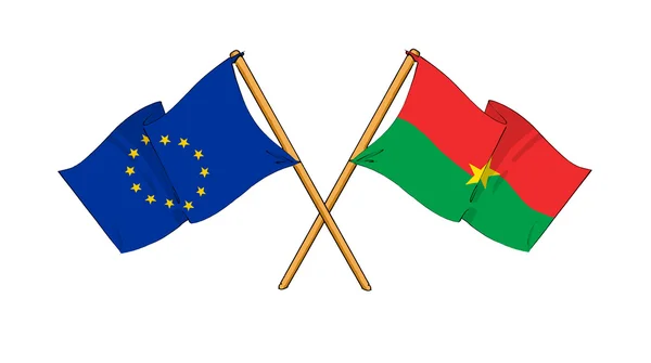European Union and Burkina Faso alliance and friendship — Stock Photo, Image