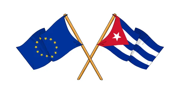 Alleanza e amicizia tra Unione europea e Cuba — Foto Stock