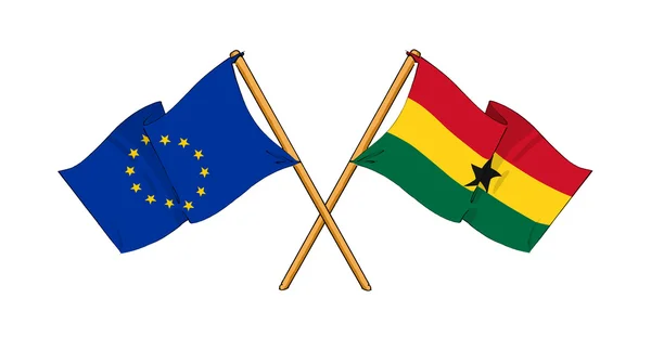 Europeiska unionen och ghana alliansen och vänskap — Stockfoto