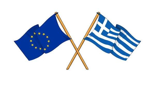 Stock image European Union and Greece alliance and friendship