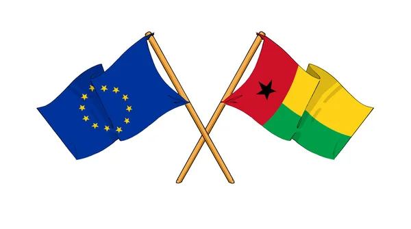 欧州連合とギニア-ビサウの同盟および友情 — ストック写真