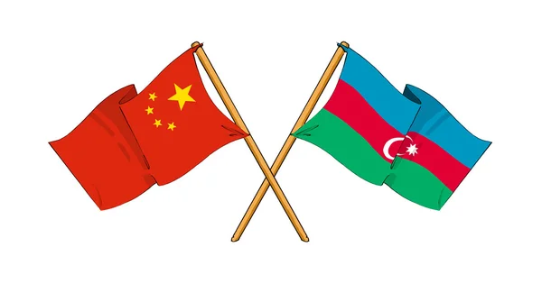 Alleanza e amicizia Cina e Azerbaigian — Foto Stock