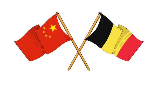 China and Belgium alliance and friendship — Stock Photo, Image