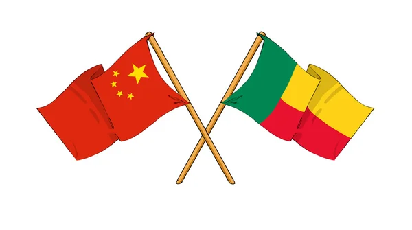 China and Benin alliance and friendship — Stock Photo, Image