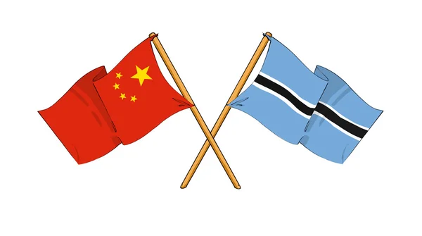 China and Botswana alliance and friendship — Stock Photo, Image