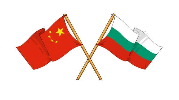 China and Bulgaria alliance and friendship — Stock Photo, Image