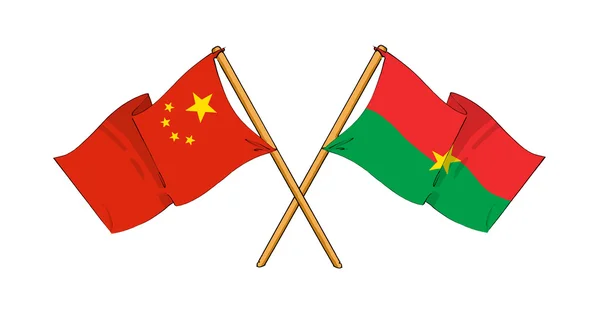 China y Burkina Faso alianza y amistad — Foto de Stock